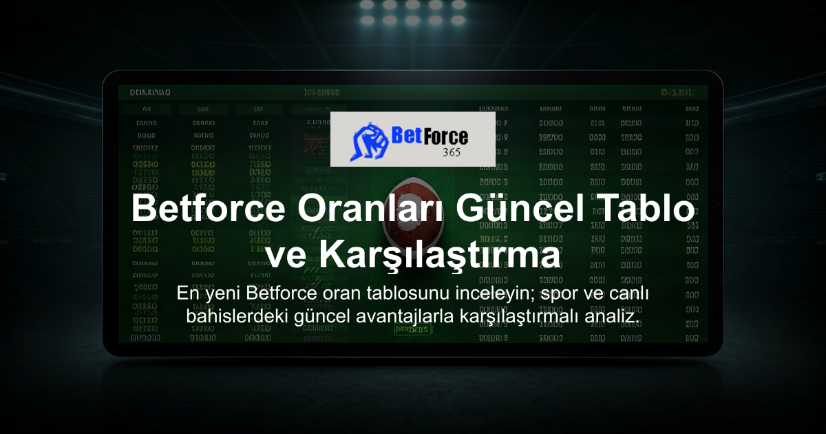 Betforce Oranları Güncel Tablo ve Karşılaştırma